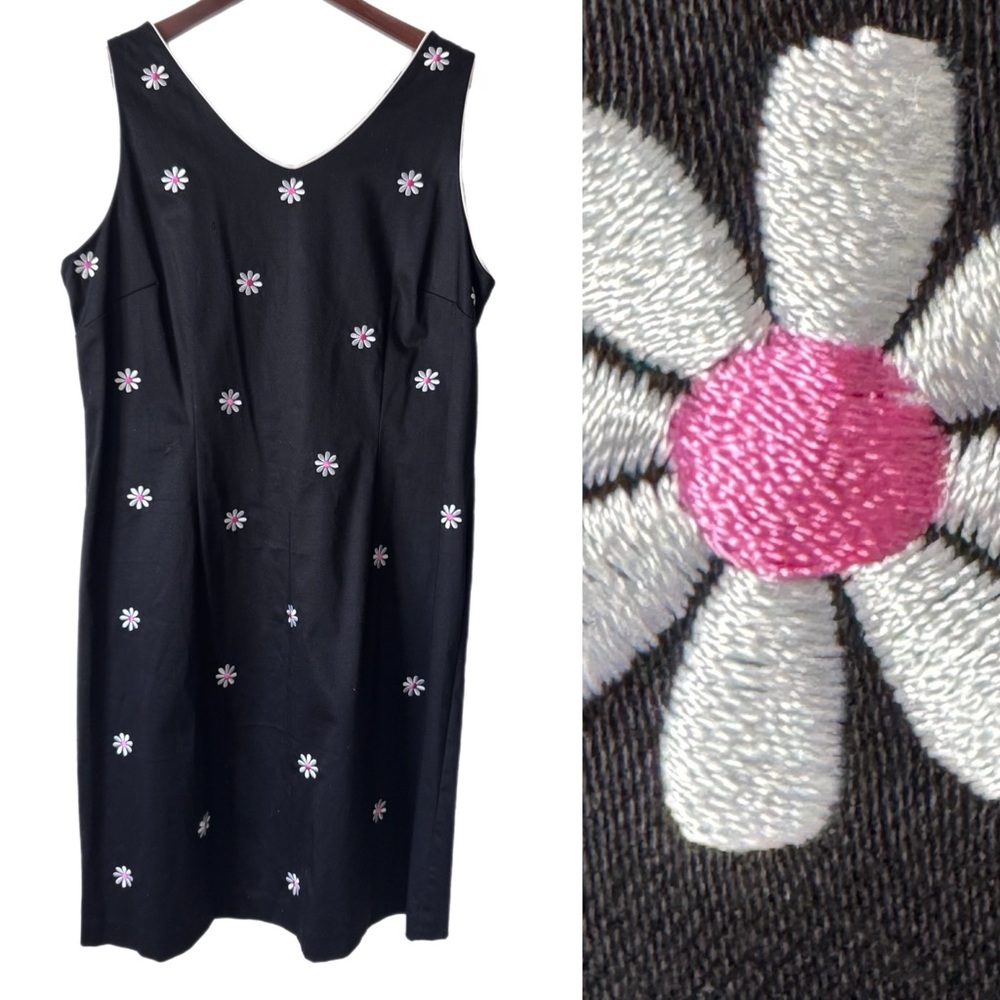 SAG HARBOR Sundress Floral Embroidery Sz 16